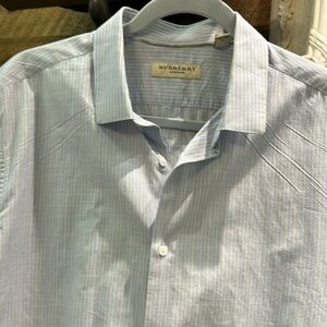 Burberry London Pinstripe Tailored Dress Shirt Size 17-43
